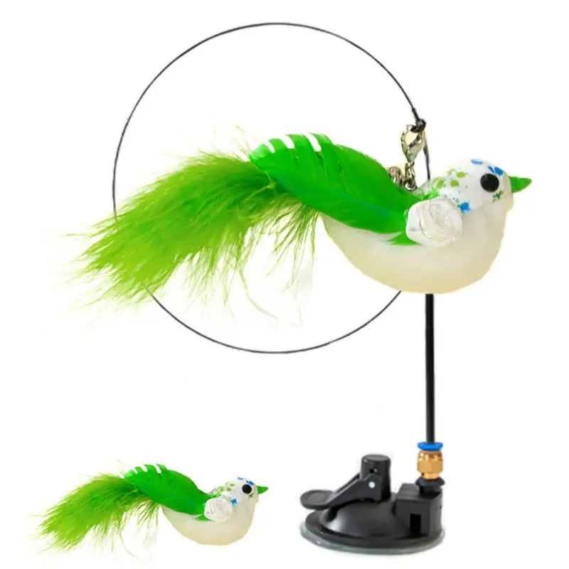 Interactive Cat Toy Feather Bird with Multiple Options