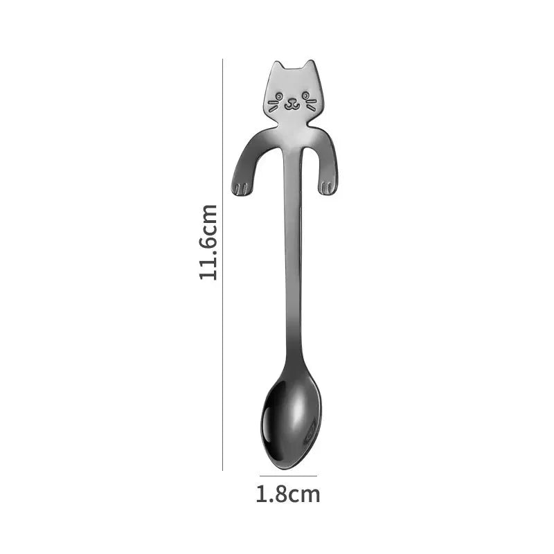 Stainless Steel Spoon Lovely Cute Cat Shape