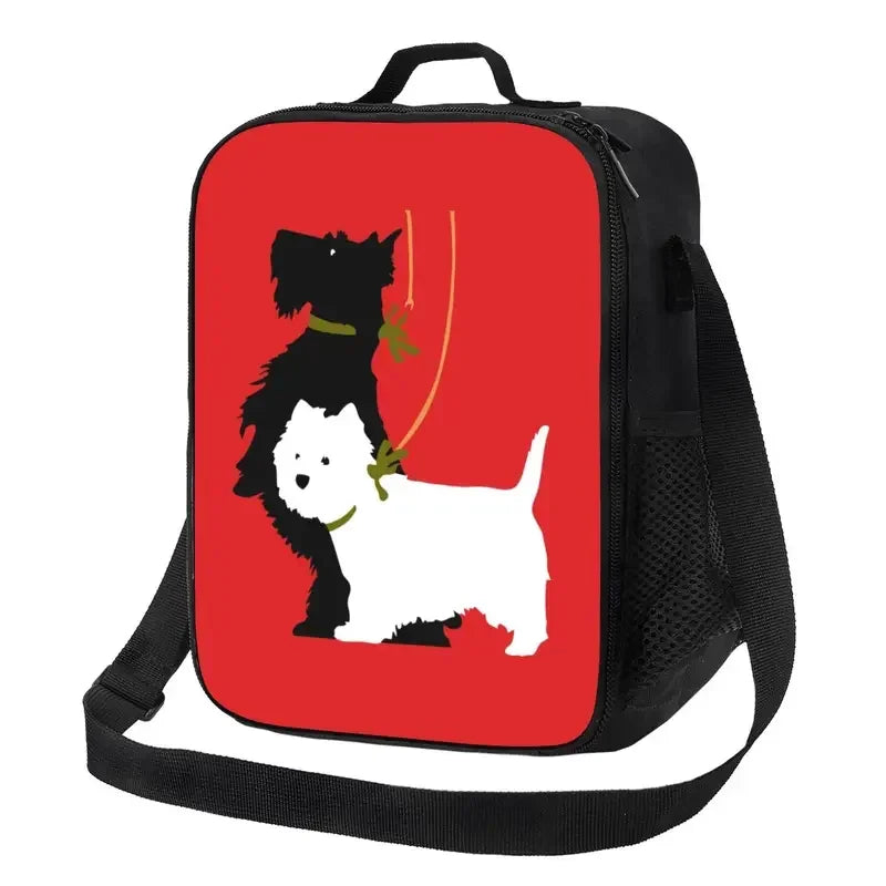 Scottie Dog Insulated Lunch Tote Bag Multiple Designs