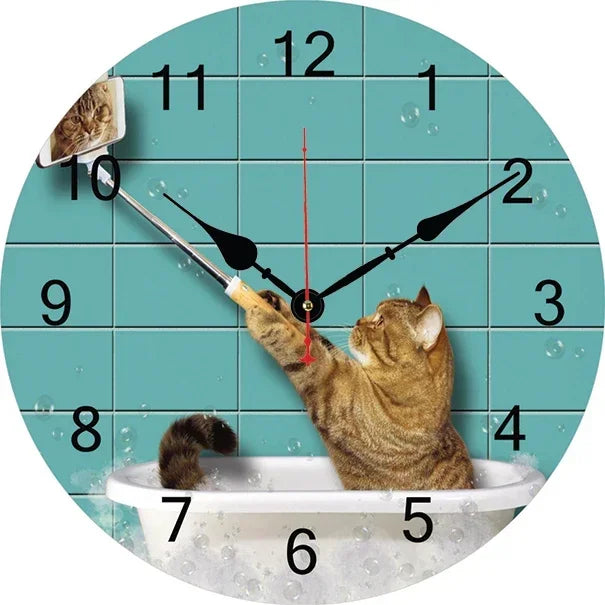 Pet Cat Wall Clock Multiple Designs