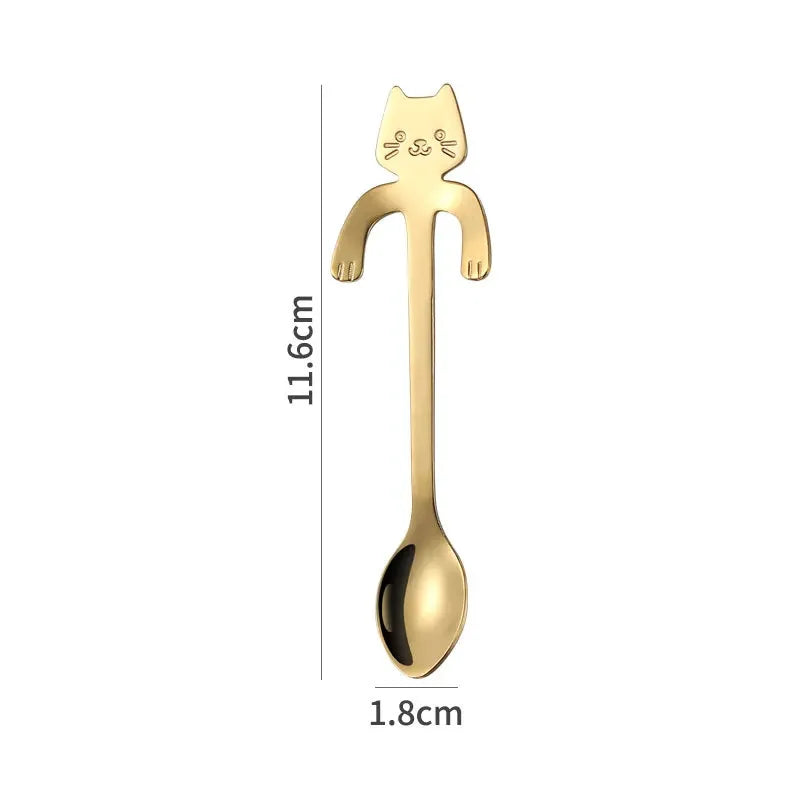Stainless Steel Spoon Lovely Cute Cat Shape