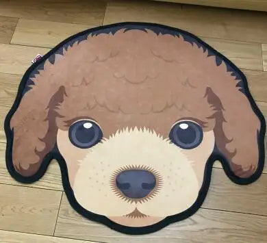 Thick Cartoon dog head shape Anti-Slip Rugs
