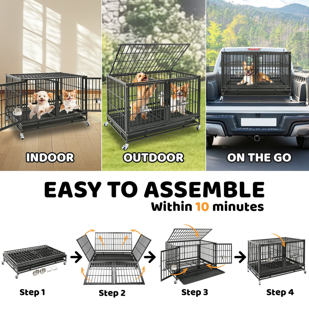 42" Collapsible Dog Crate 43ST