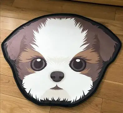 Thick Cartoon dog head shape Anti-Slip Rugs