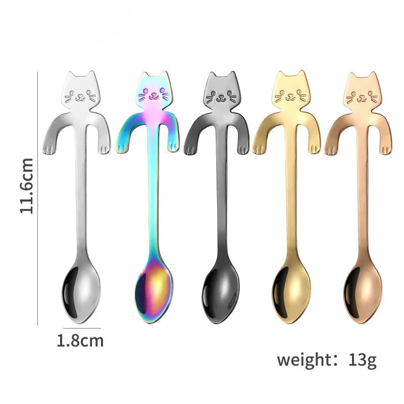 Stainless Steel Spoon Lovely Cute Cat Shape