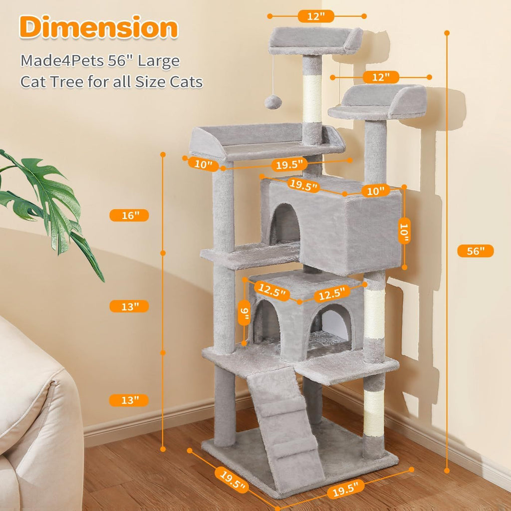 Cat Tree With 2 Apartments Cat Activity Center