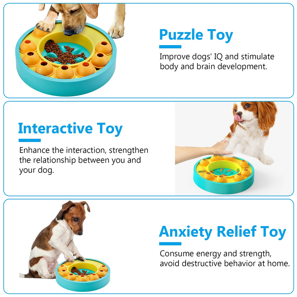 1Pc Dog Puzzle Slow Feeding Bowl, Dog Treat Dispensing Toy For IQ Training. For Small Medium Large Dog Cat