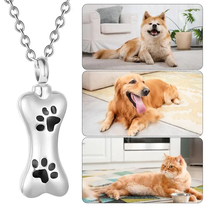 Paw Print Pet Urn Necklace