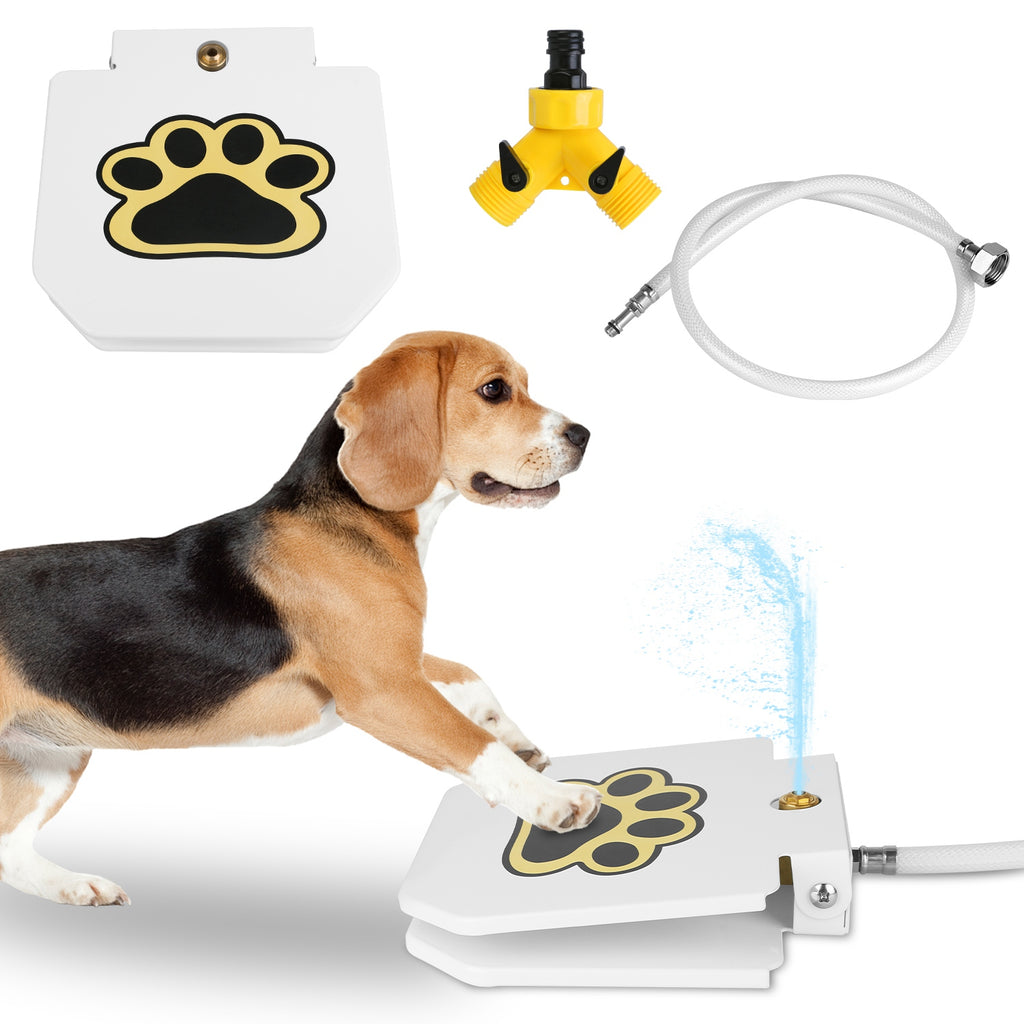 Dog Water Fountain Outdoor Step on Activated Sprinkler