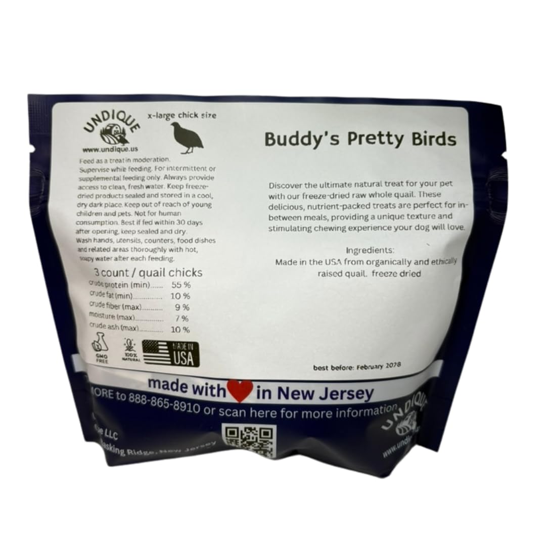 Buddy's Pretty Birds Whole Quail Chicks XL, 3 Count