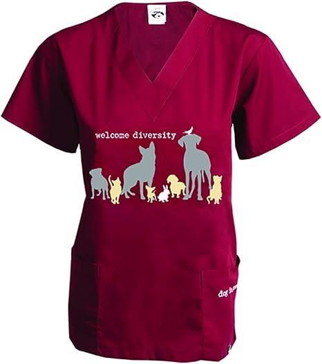 Scrub Top: Welcome Diversity (Wine)