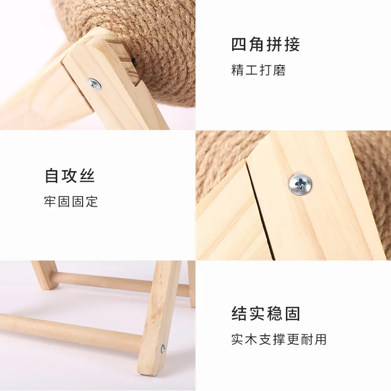High Quality Wooden Cat Scratch Ball
