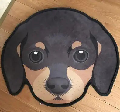 Thick Cartoon dog head shape Anti-Slip Rugs