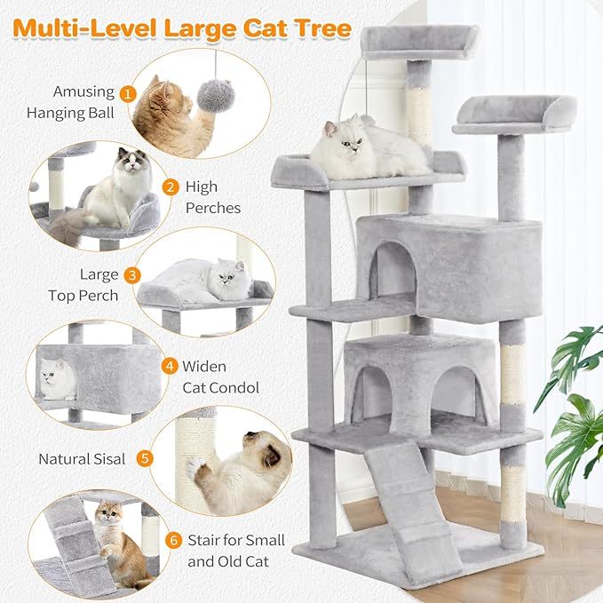 Cat Tree With 2 Apartments Cat Activity Center