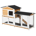 2 Story Rabbit Hut Wooden With Ramp
