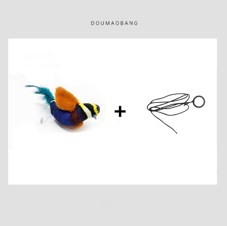 Parrot Cat Teaser Toy, Interactive