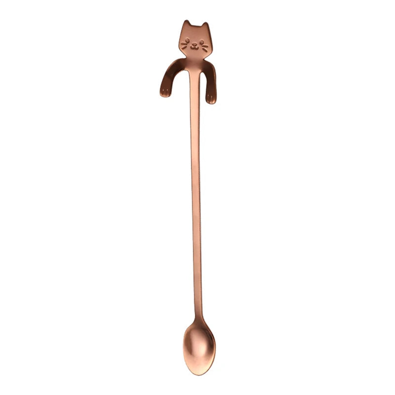 Stainless Steel Cat Coffee Spoon