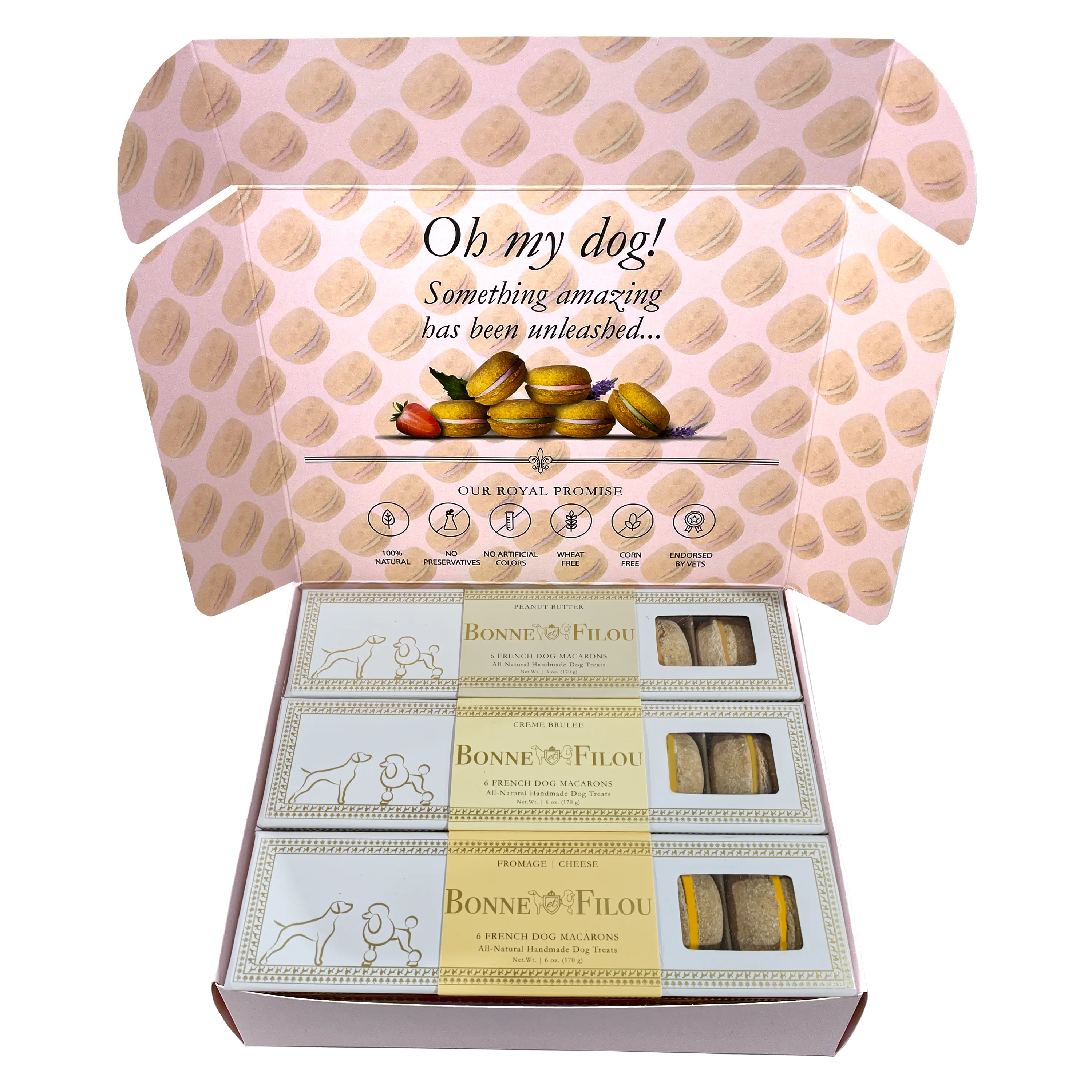 Dog Macaron Combo Gift Box (18 French Dog Macarons)