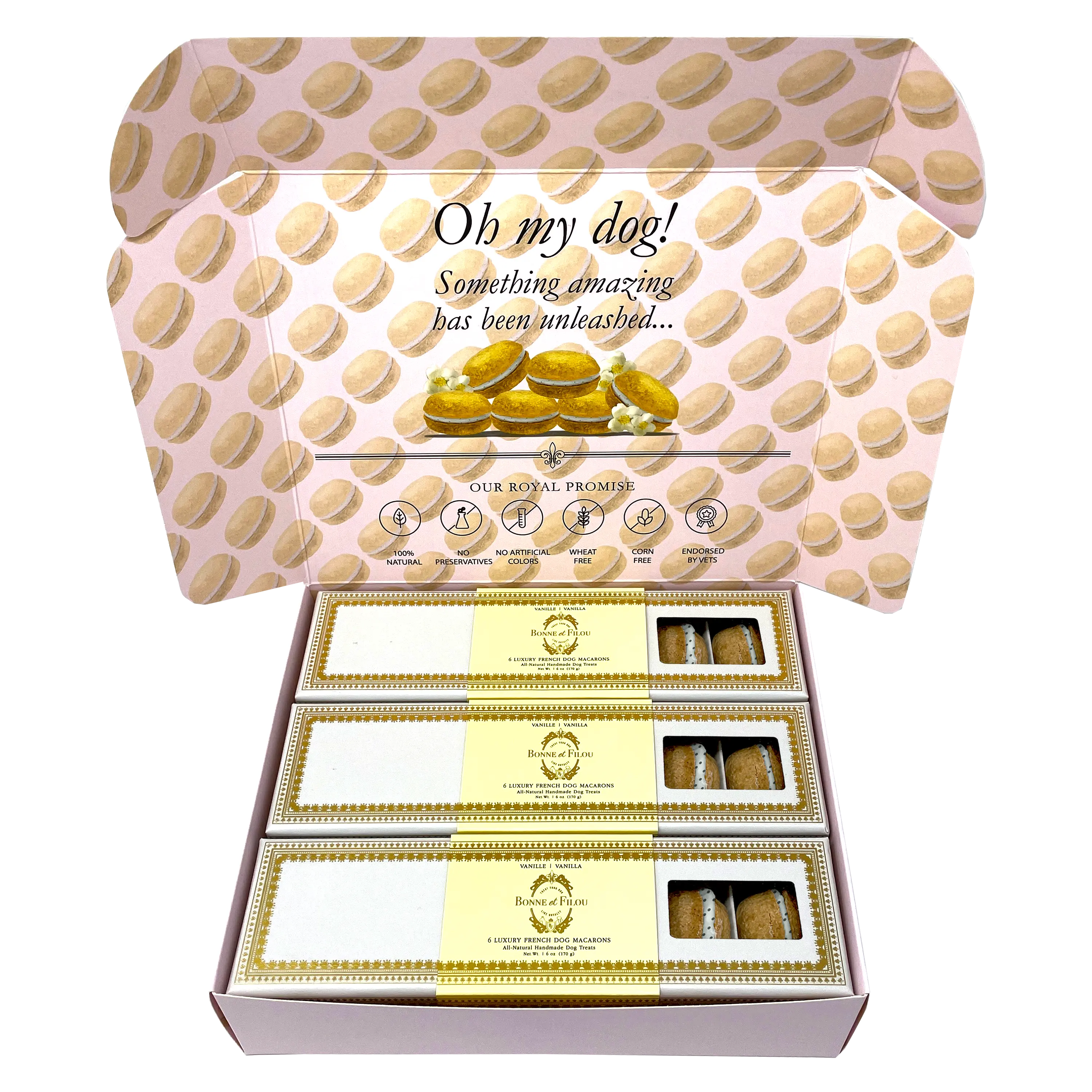 Dog Macaron Combo Gift Box (18 French Dog Macarons)