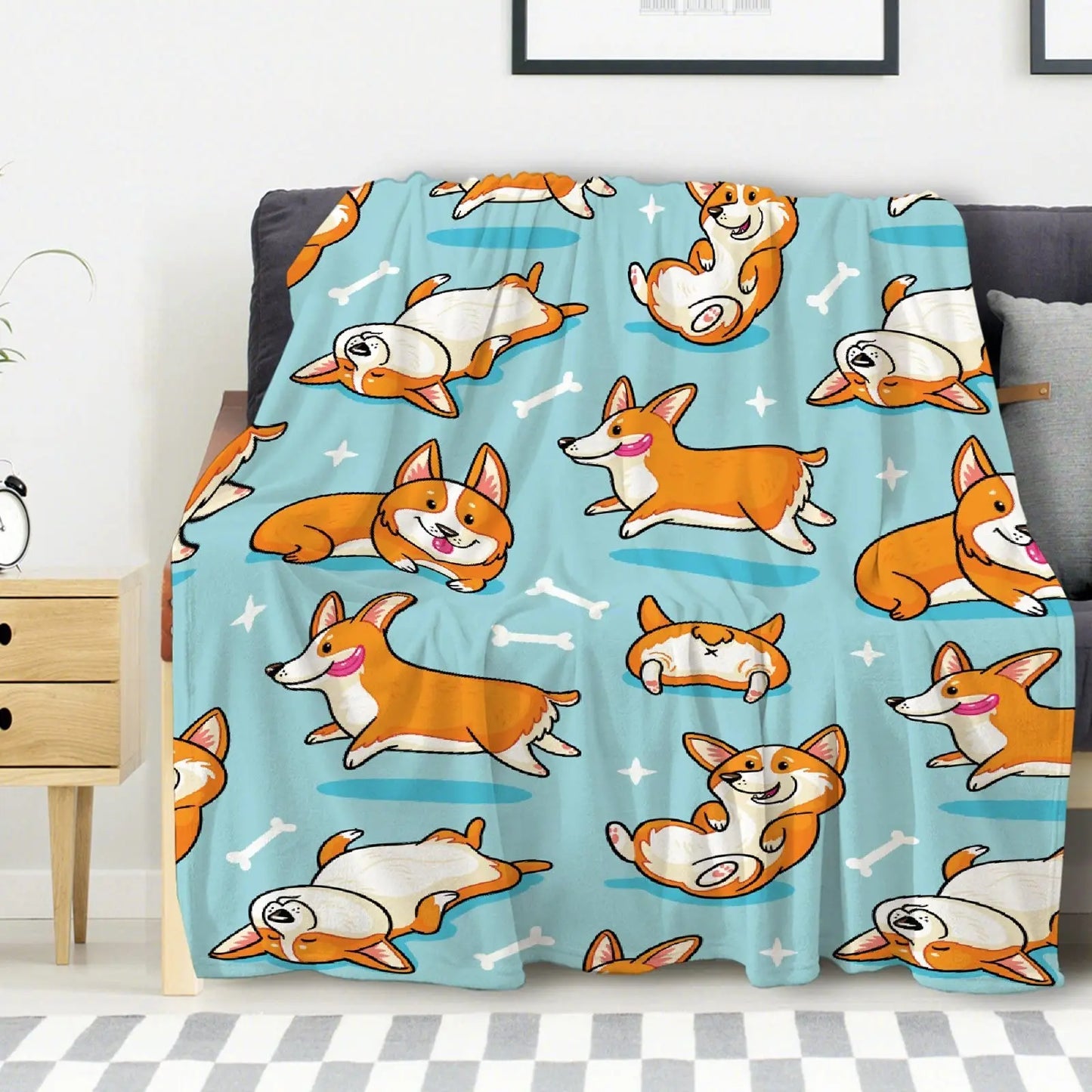 Soft Plush Flannel Blanket for Couch or Bed