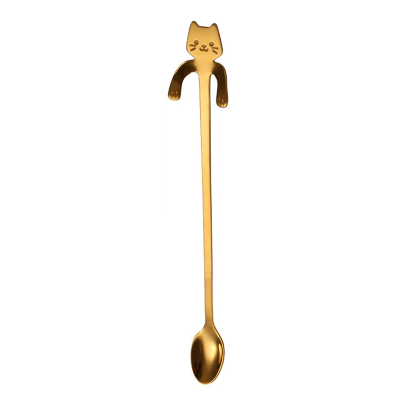 Stainless Steel Cat Coffee Spoon