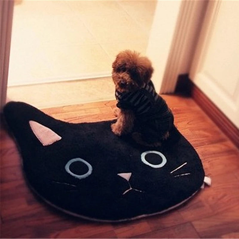 Bath Mat U Shaped White or Black Cat