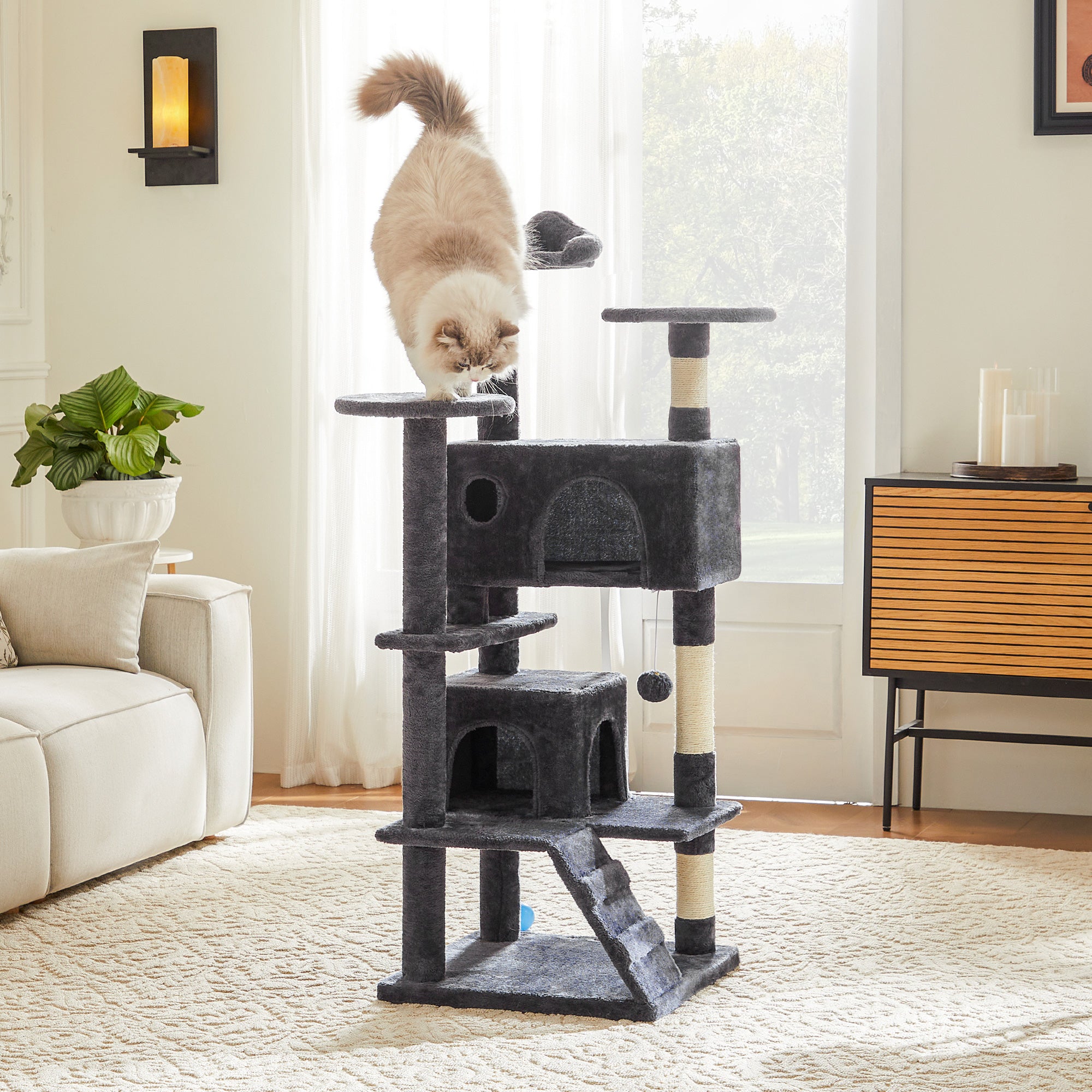 Large Cat Tree Tower, Multi Level with Scratching Post