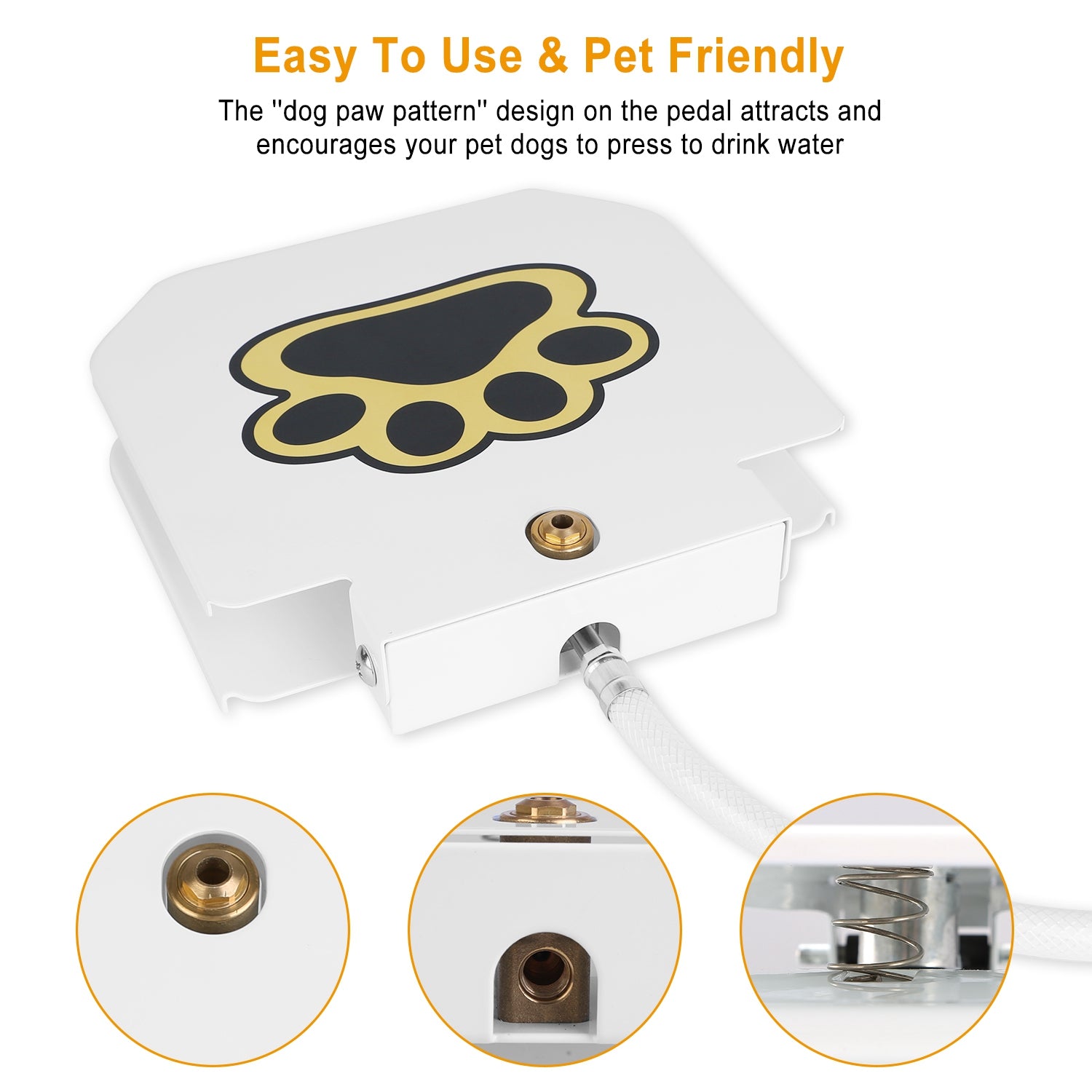 Dog Water Fountain Outdoor Step on Activated Sprinkler