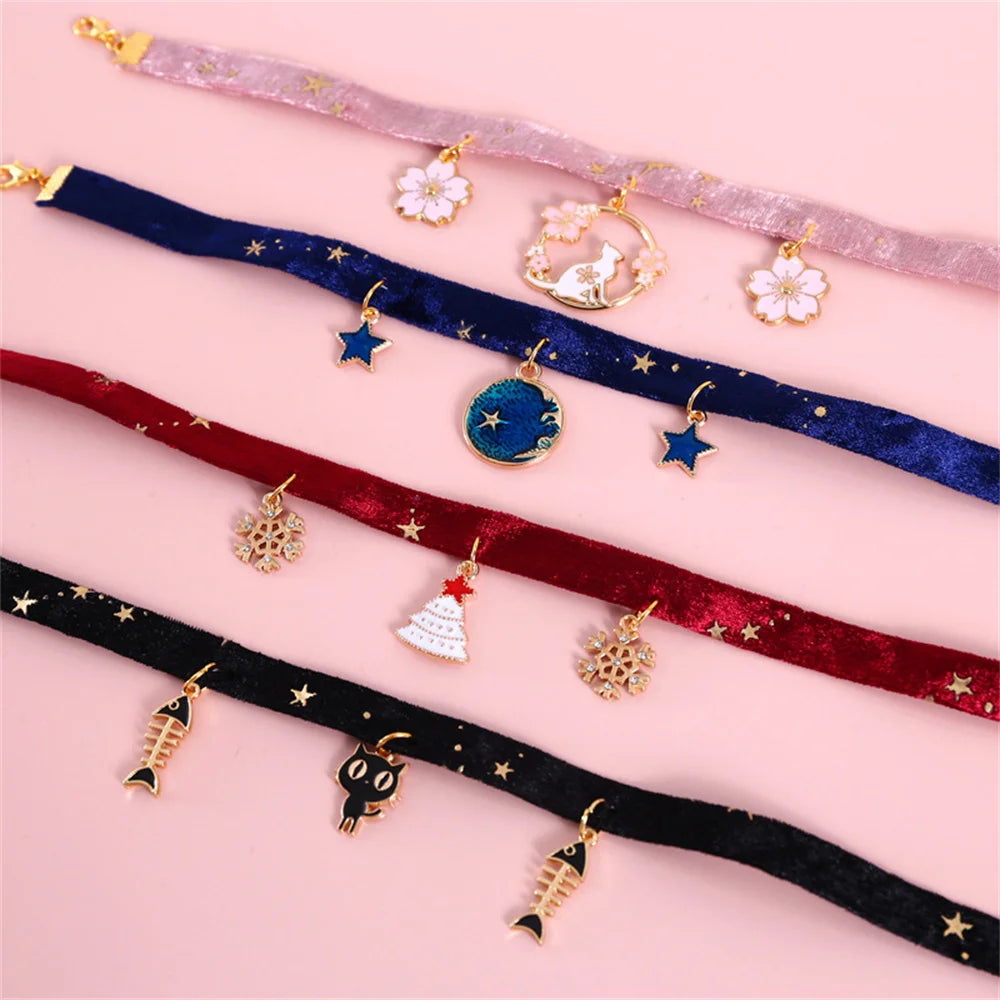 Adjustable Cat Collar High-quality Velvet