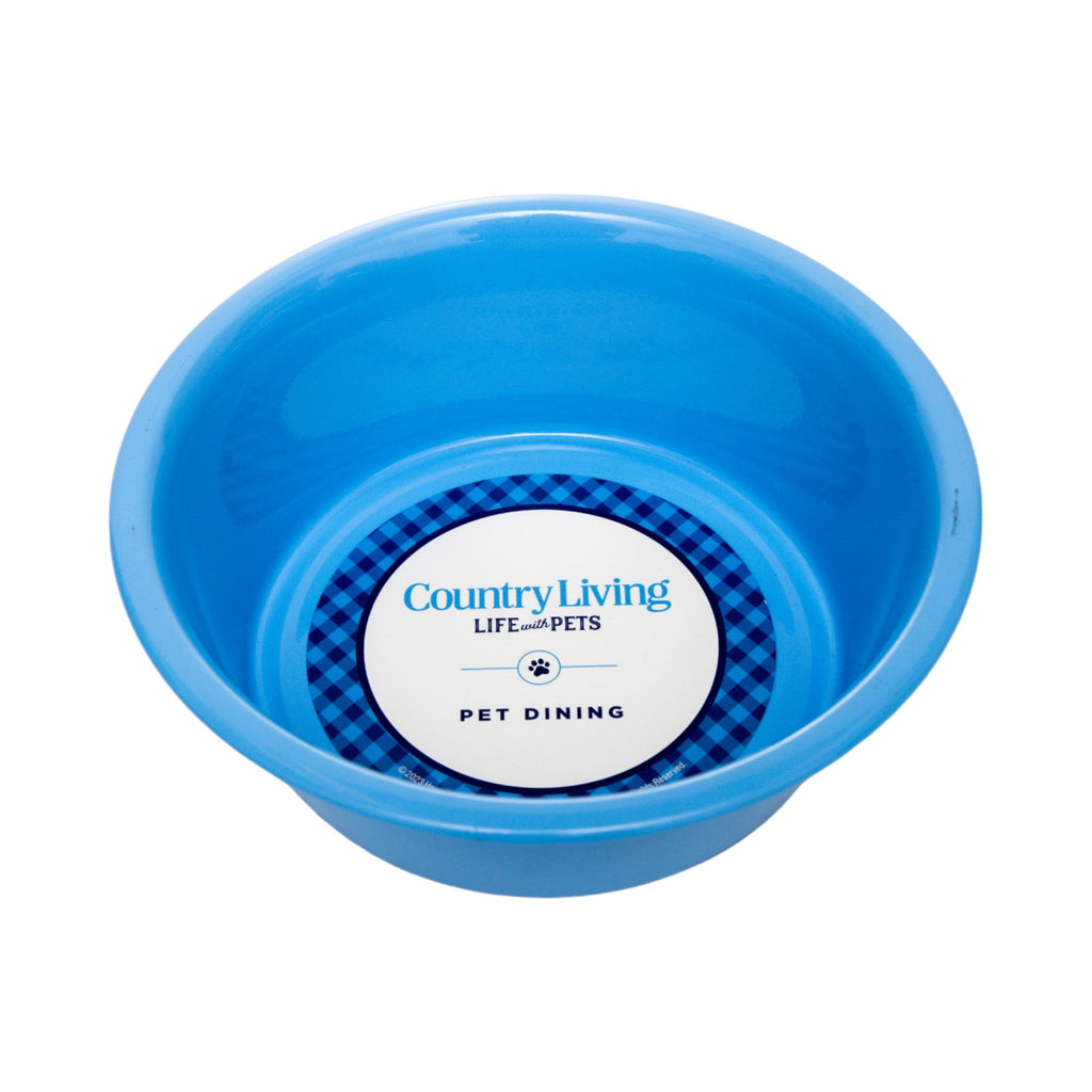 Country Living Set of 2 Coated Stainless Steel Heavy Dog Bowls - Ideal for Medium to Large Breeds