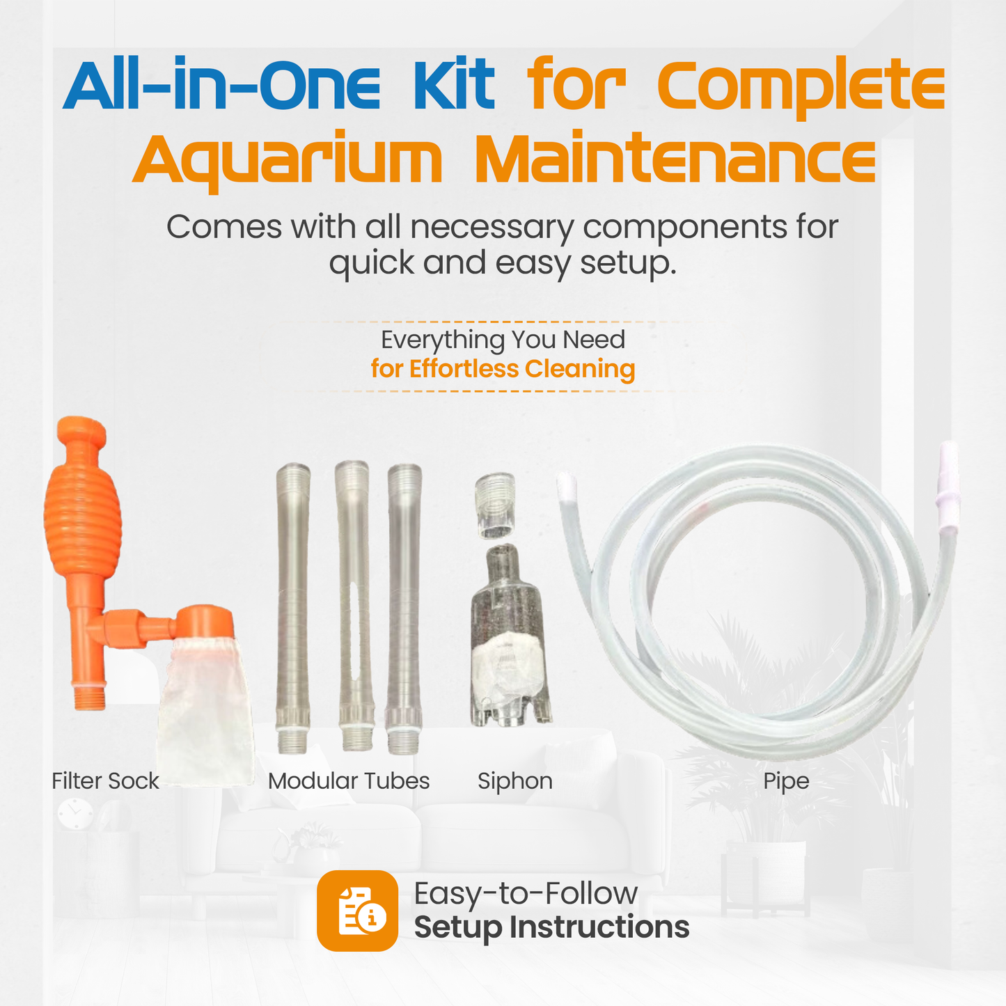 Flipper AquaVac Gravel/Sand Cleaner & Siphon Kit