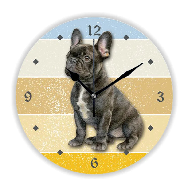 Pardon My Frenchie Wall Clocks