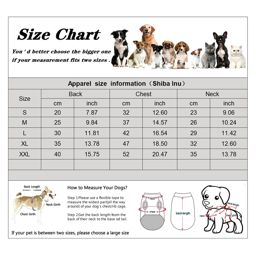 Winter Dog Clothes Warm Fleece Clothing