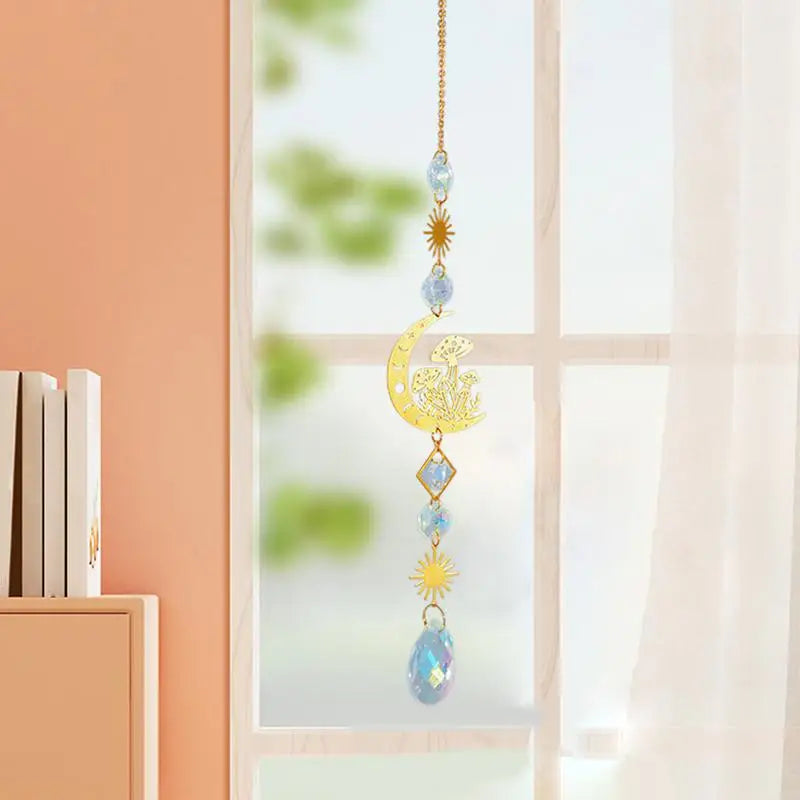 Moon Cat Crystal Sun Catcher Ornament