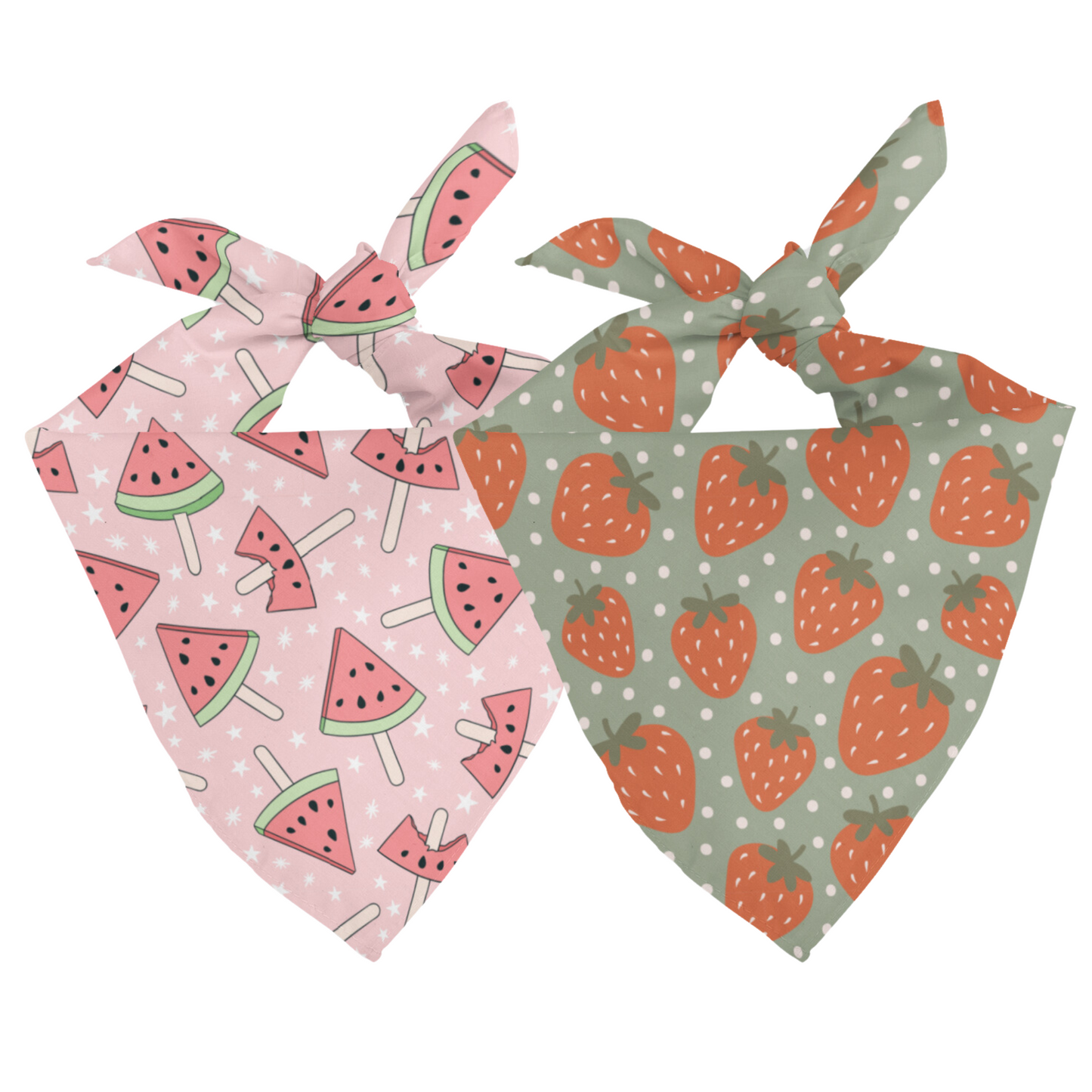 Watermelon & Strawberry Dog Bandana