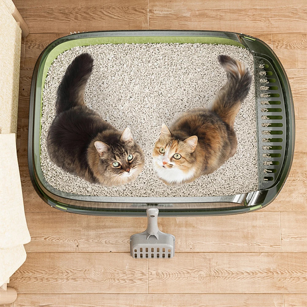 Large Semi Enclosed Cat Litter Box