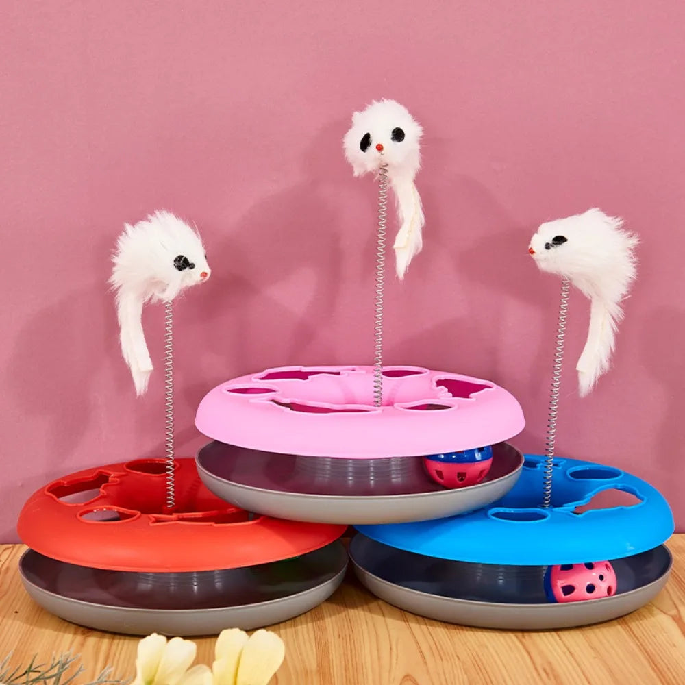 Cat Toy with Bell Ball Roller Tracks