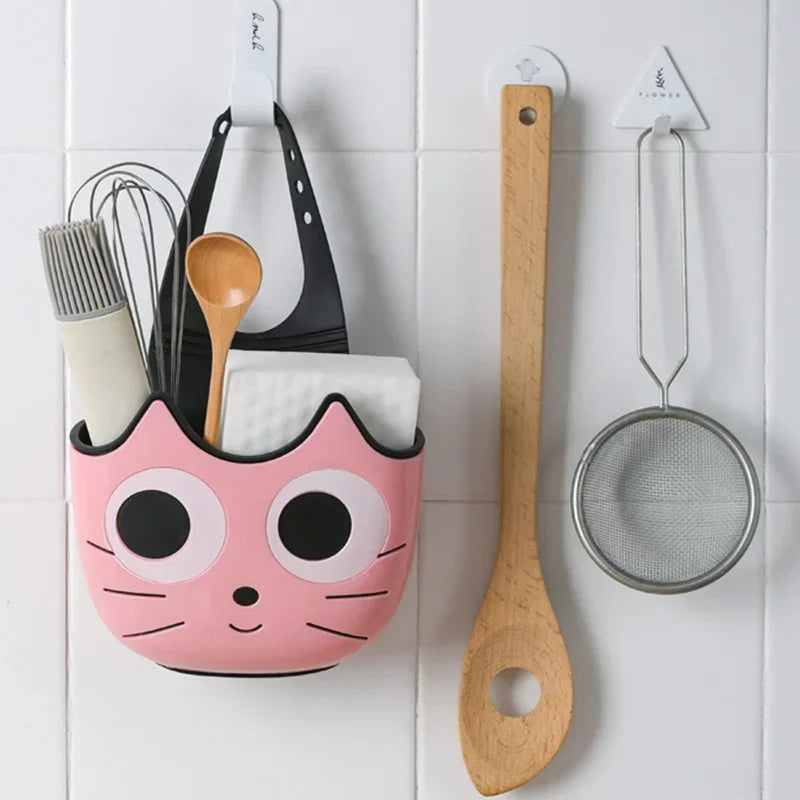 Cute Cat Shape Sink Shelf Soap Holder