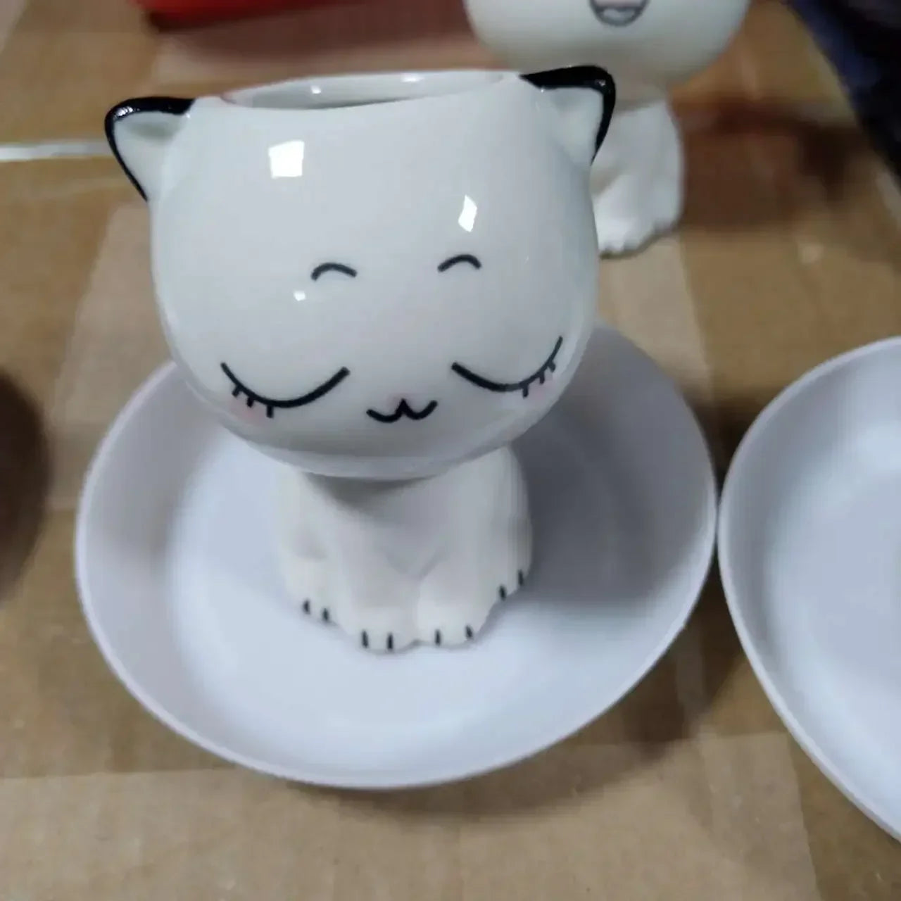 Ceramic Cat Shaped Cartoon Plant Pot
