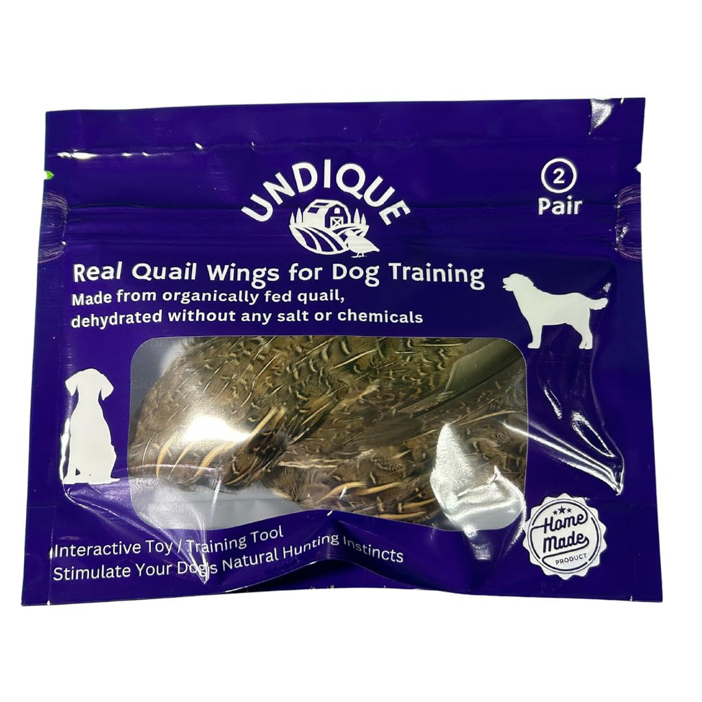 Real Quail Wings for Dog Training 2 Pair