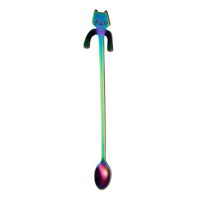 Stainless Steel Cat Coffee Spoon