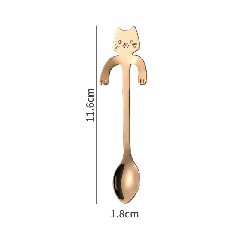 Stainless Steel Spoon Lovely Cute Cat Shape