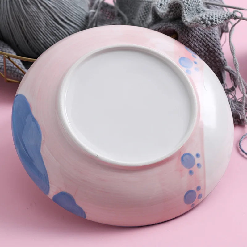 Creative Japanese Style Hand-painted Cartoon Cat Dinnerware