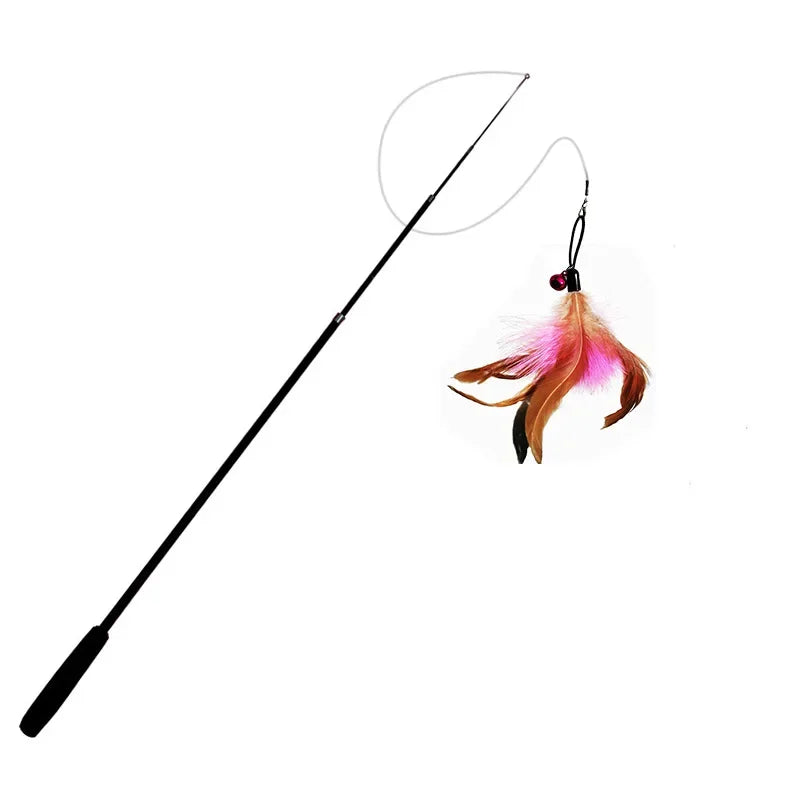 Telescopic Cat Stick Feather Cat Toy