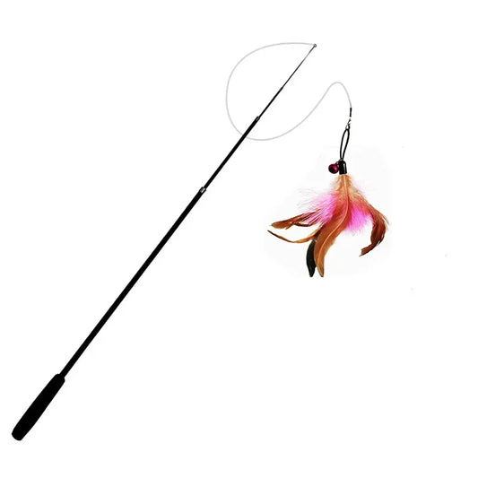 Telescopic Cat Stick Feather Cat Toy