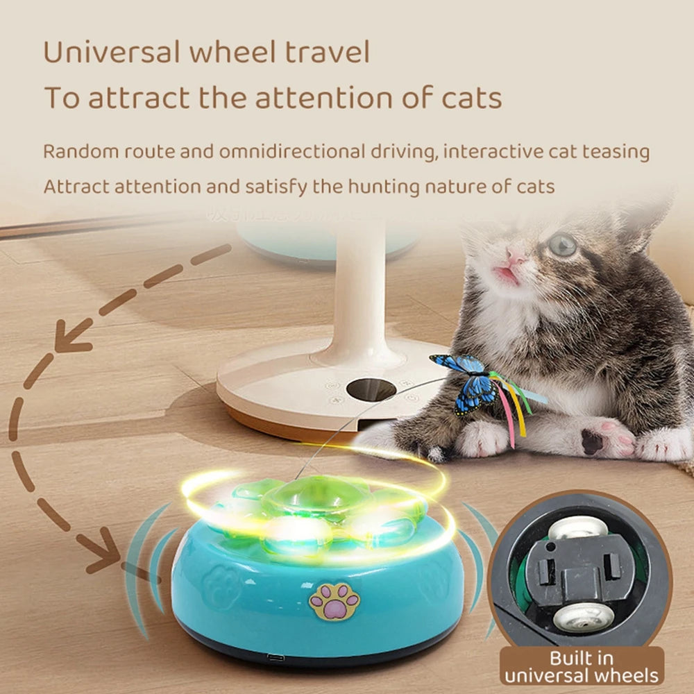 Automatic Interactive Cat Toys Rechargeable With Fluttering Butterfly