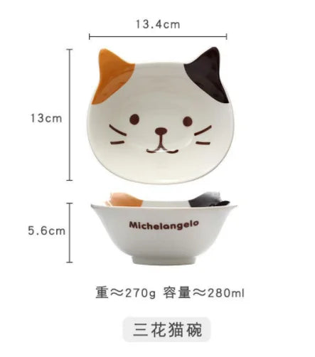 Cute Cat Ceramic Tableware Set