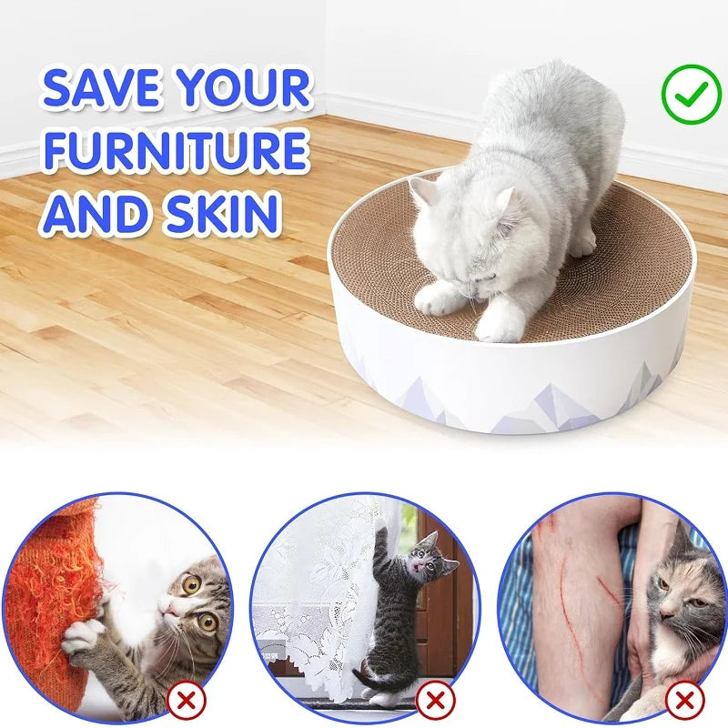 Multiple Shapes Clean Design Cat Scratcher And Couch, 2 in 1