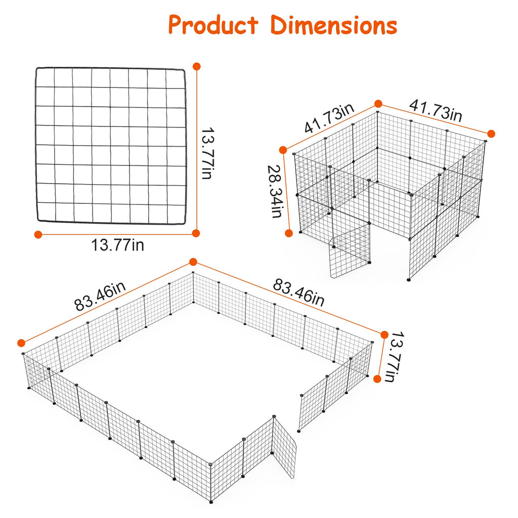 Small Animal Playpen with Door Dog Metal Playpen