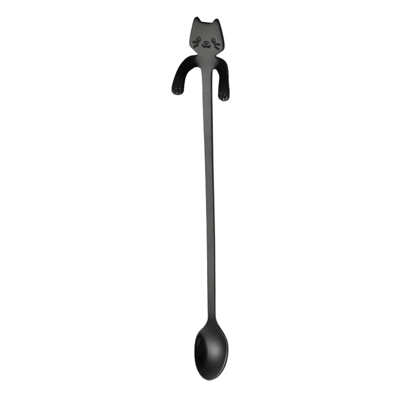 Stainless Steel Cat Coffee Spoon